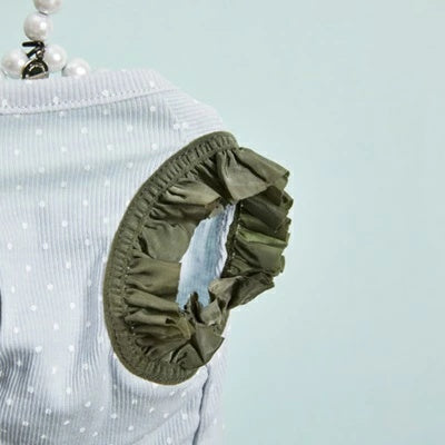 ルイスドッグ louisdog Sunday Square Romper/Sky Mist【小型犬 犬用 ドッグウエア ウエア ロンパース セレブ】