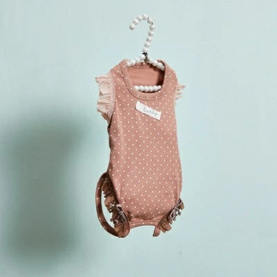 ルイスドッグ louisdog Sunday Square Romper/Brick Rose【小型犬 犬用 ドッグウエア ウエア ロンパース セレブ】