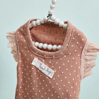 ルイスドッグ louisdog Sunday Square Romper/Brick Rose【小型犬 犬用 ドッグウエア ウエア ロンパース セレブ】