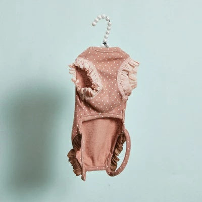 ルイスドッグ louisdog Sunday Square Romper/Brick Rose【小型犬 犬用 ドッグウエア ウエア ロンパース セレブ】