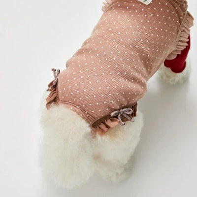 ルイスドッグ louisdog Sunday Square Romper/Brick Rose【小型犬 犬用 ドッグウエア ウエア ロンパース セレブ】