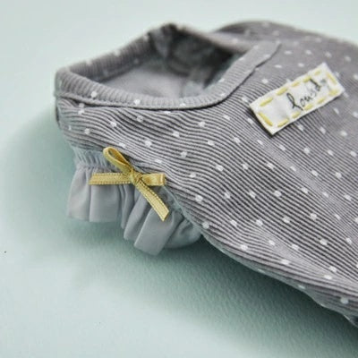 ルイスドッグ louisdog Sunday Square Romper/Mist Grey【小型犬 犬用 ドッグウエア ウエア ロンパース セレブ】