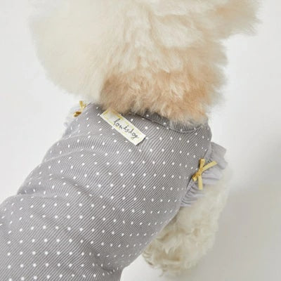 ルイスドッグ louisdog Sunday Square Romper/Mist Grey【小型犬 犬用 ドッグウエア ウエア ロンパース セレブ】
