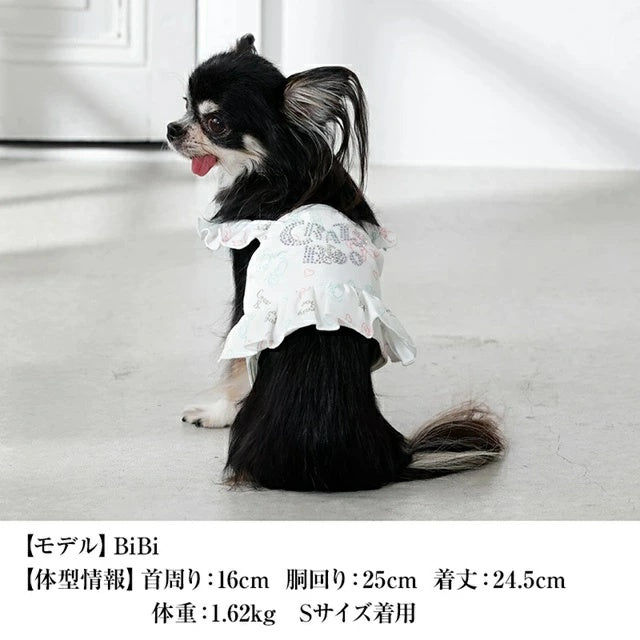 クレイジーブー CRAZYBOO 袖フリルクールエプロン【犬服 犬用 ドッグウエア ウエア エプロン セレブ】