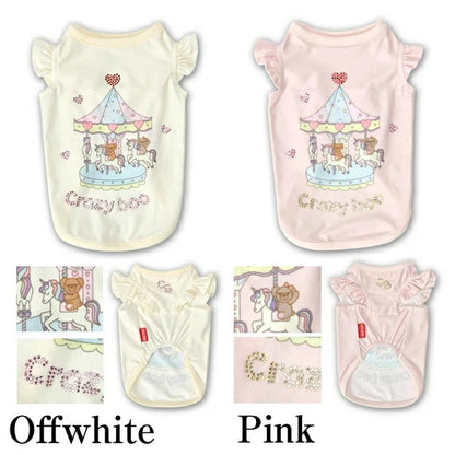 クレイジーブー CRAZYBOO メリーゴーランドタンク【犬服 犬用 ドッグウエア ウエア トップス タンクトップ ノースリーブ セレブ】