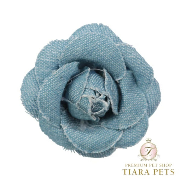 シャーロットドレス Charlotte's Dress Art. A136N hair-clip Camelia in jeans【犬用 ヘアアクセサリー アクセサリー クリップ セレブ】