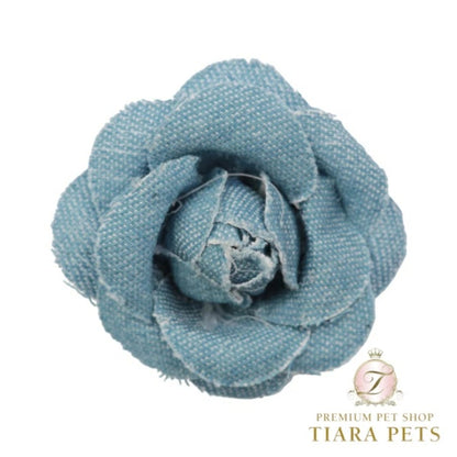 シャーロットドレス Charlotte's Dress Art. A136N hair-clip Camelia in jeans【犬用 ヘアアクセサリー アクセサリー クリップ セレブ】
