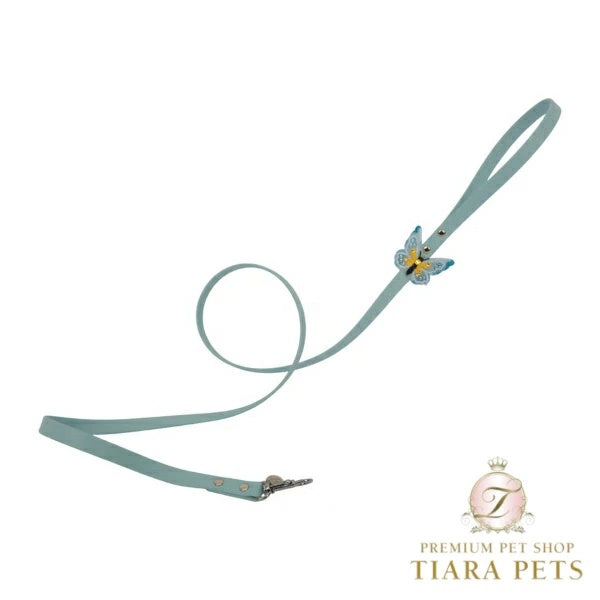 シャーロットドレス Charlotte's Dress Art. h1649NV VIP leash Mariposa in Sky Blue【犬用 リード お出掛け お散歩 散歩 セレブ】