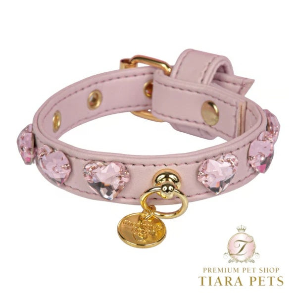 シャーロットドレス Charlotte's Dress Art. f1656N collar Pink Love【犬用 カラー お出掛け お散歩 散歩 セレブ】