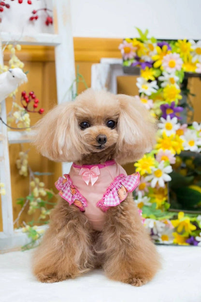 ブルブブ BUL BU-BU LOVEハートフリルキャミ【小型犬 犬服 ドッグウエア ウエア トップス キャミソール キャミ セレブ】