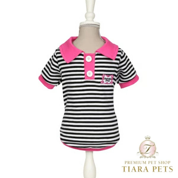 シャーロットドレス Charlotte's Dress Art. 5154 t-shirt Striped Charlotte【犬服 ドッグウエア ウエア トップス ポロシャツ ポロ 半袖 セレブ】