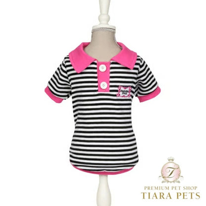 シャーロットドレス Charlotte's Dress Art. 5154 t-shirt Striped Charlotte【犬服 ドッグウエア ウエア トップス ポロシャツ ポロ 半袖 セレブ】