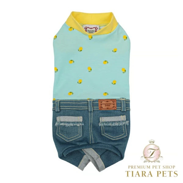 シャーロットドレス Charlotte's Dress Art. 4040 tracksuit Sweet lemon【犬服 ドッグウエア ウエア つなぎ ロンパース パンツ セレブ】