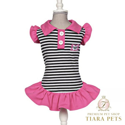 シャーロットドレス Charlotte's Dress Art. 2085 dress Striped Bon ton【犬服 ドッグウエア ウエア ワンピース スカート ドレス セレブ】