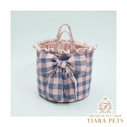 ルイスドッグ louisdog Ribbon Picnic Basket【小型犬 犬用 バスケット カバン 鞄 バッグ セレブ】