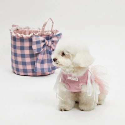 ルイスドッグ louisdog Ribbon Picnic Basket【小型犬 犬用 バスケット カバン 鞄 バッグ セレブ】