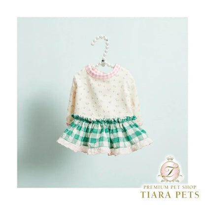 ルイスドッグ louisdog Garden Picnic Dress【小型犬 犬服 ドッグウエア ウエア ワンピース ドレス スカート チュチュ ノースリーブ セレブ】