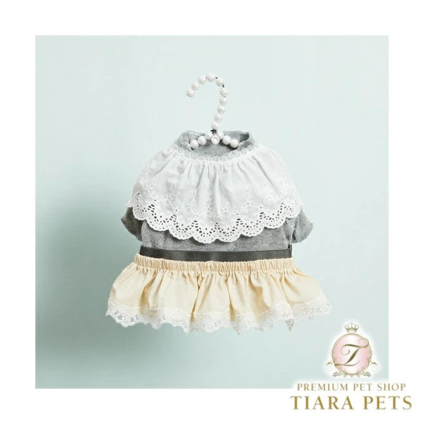ルイスドッグ louisdog Grey Romance Dress【小型犬 犬服 ドッグウエア ウエア ワンピース ドレス スカート チュチュ ノースリーブ セレブ】