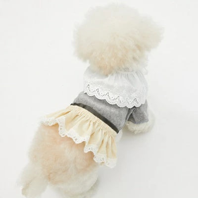 ルイスドッグ louisdog Grey Romance Dress【小型犬 犬服 ドッグウエア ウエア ワンピース ドレス スカート チュチュ ノースリーブ セレブ】