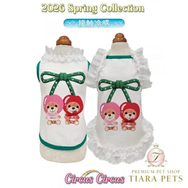 サーカスサーカス circus circus ★先行予約4月上旬入荷★Cherry Twins Bear(CCW-0294)【小型犬 ドッグウエア ウエア トップス ワンピース】