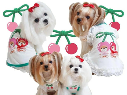 サーカスサーカス circus circus ★先行予約4月上旬入荷★Cherry Twins Bear(CCW-0294)【小型犬 ドッグウエア ウエア トップス ワンピース】