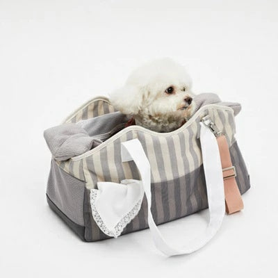 ルイスドッグ louisdog Shirt Day Shoulder Bag/Stripe【小型犬 犬用 キャリーバッグ トートバッグ 鞄 かばん セレブ】