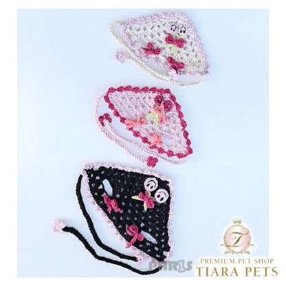 パリエロ PARIERO ニットバブーシュカ - さくらんぼ [受注生産]【小型犬 犬用 アクセサリー ヘッドドレス セレブ】