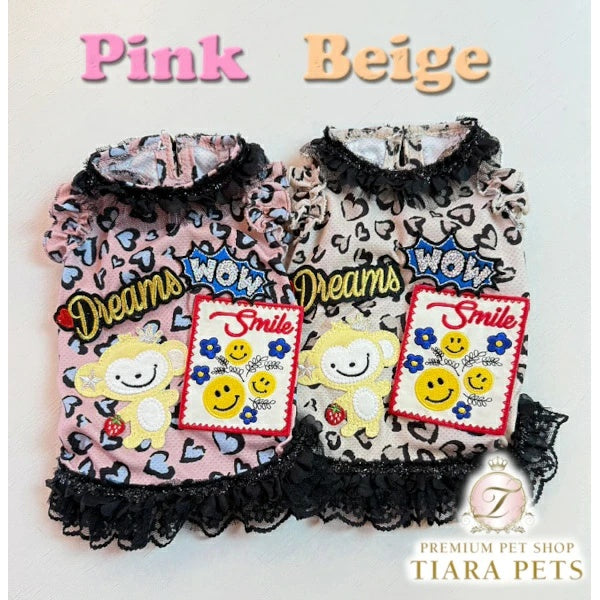 J&Kアニマルズ J&K animals ☆予約受付中☆ スマイル モンキーレオパードOP【犬服 ドッグウエア ウエア ワンピース スカート ドレス】
