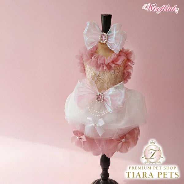 あいちゃん様❤さくら♡ピンク♡4段ティアードキャミソール♡ハンドメイド犬服♡ TIARA PETS