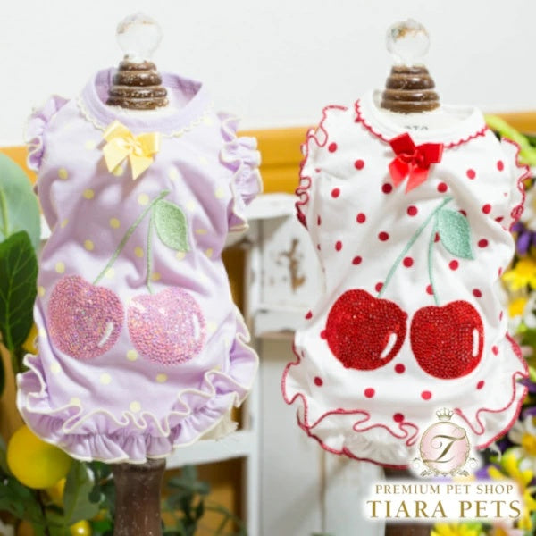 ブルブブ BUL BU-BU COOL Dots Cherry Camisole【小型犬 犬服 ドッグウエア ウエア トップス キャミソール セレブ】