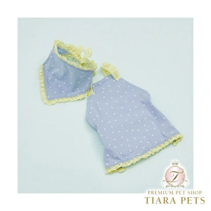 ルイスドッグ louisdog Lemon Sky TEE & Scarf【小型犬用 犬服 ドッグウエア ウエア トップス Tシャツ ケープ セレブ】