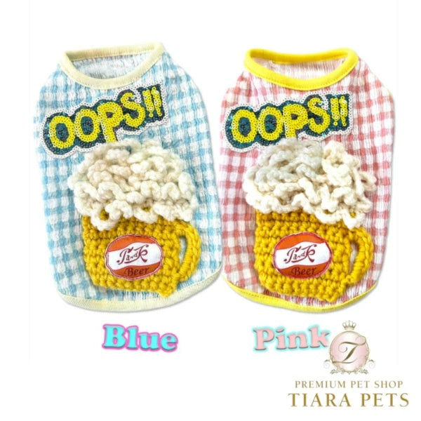 J&Kアニマルズ J&K animals ☆予約受付中☆ ビール Tシャツ【犬服 ドッグウエア ウエア トップス Tシャツ 半袖】