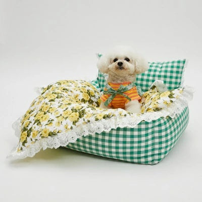 ルイスドッグ louisdog Liberty Goose Blanket/Carline Rose Yellow【小型犬 ブランケット セレブ】