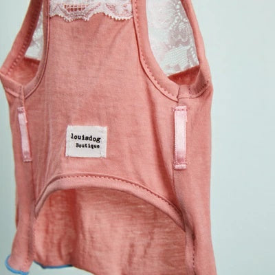 ルイスドッグ louisdog Rosy Lace TANK【小型犬 ドッグウエア トップス タンクトップ ノースリーブ セレブ】
