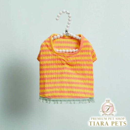 ルイスドッグ louisdog Sorbet Stripe TEE【小型犬 犬服 ドッグウエア トップス Tシャツ セレブ】