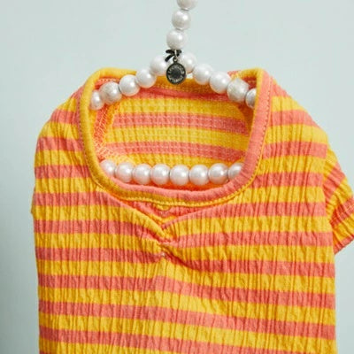 ルイスドッグ louisdog Sorbet Stripe TEE【小型犬 犬服 ドッグウエア トップス Tシャツ セレブ】