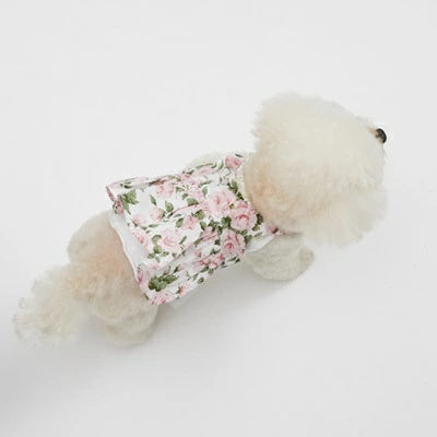 ルイスドッグ louisdog Carline Rose Layered Dress TEE【小型犬 犬服 ドッグウエア トップス Tシャツ ワンピース スカート ドレス セット セレブ】