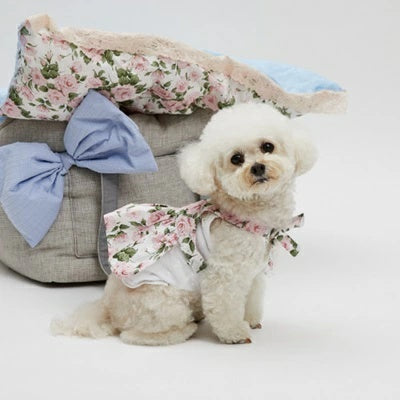 ルイスドッグ louisdog Carline Rose Layered Dress TEE【小型犬 犬服 ドッグウエア トップス Tシャツ ワンピース スカート ドレス セット セレブ】