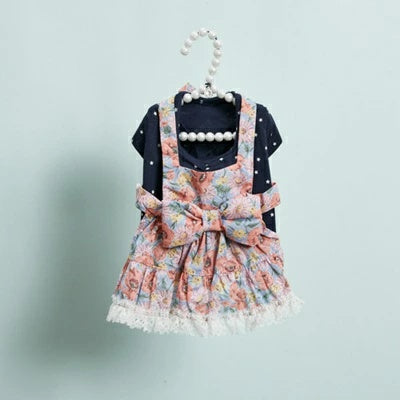 ルイスドッグ louisdog Myria Layered Dress TEE【小型犬 犬服 ドッグウエア トップス Tシャツ ワンピース スカート ドレス セット セレブ】