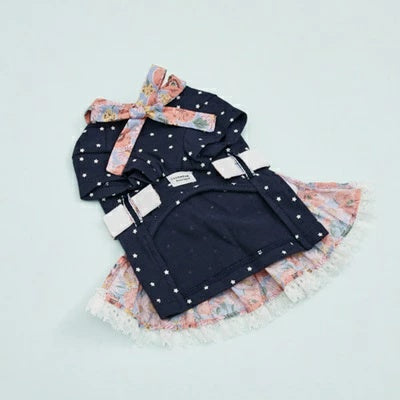 ルイスドッグ louisdog Myria Layered Dress TEE【小型犬 犬服 ドッグウエア トップス Tシャツ ワンピース スカート ドレス セット セレブ】