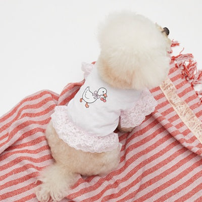 ルイスドッグ louisdog Fluffy Sketch TEE【小型犬 犬服 ドッグウエア トップス Tシャツ 半袖 セレブ】