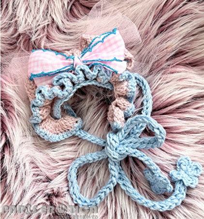 パリエロ PARIERO ニットヘッドドレス - リボン [受注生産]【小型犬 犬用 アクセサリー ヘッドドレス リボン セレブ】