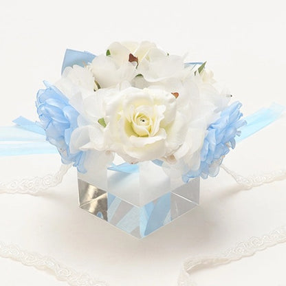 きゃんナナ CanNana 薔薇の国のアリスの花かんむり ブルー〈アリス〉7月下旬入荷予定 HD-036【小型犬 犬用 ヘアアクセサリー ヘアアクセ かんむり】