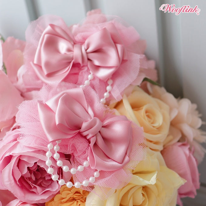 ブルブブ BUL BU-BU PINK BALLERINA HAIRBOW【小型犬 犬用 ヘアアクセサリー ヘアクリップ セレブ】