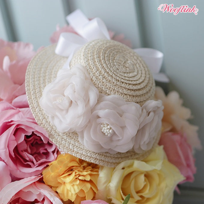 ブルブブ BUL BU-BU SUNNY DAYS STRAW HAT【小型犬 犬用 ハット 帽子 カンカン帽 セレブ】