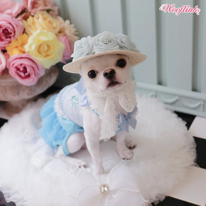 ブルブブ BUL BU-BU SUNNY DAYS STRAW HAT【小型犬 犬用 ハット 帽子 カンカン帽 セレブ】
