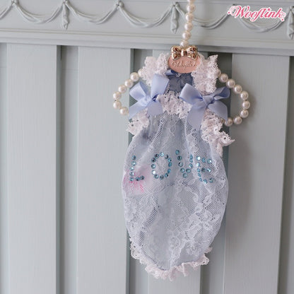ブルブブ BUL BU-BU LOVE LACE TOP【小型犬 犬服 トップス ノースリーブ セレブ】