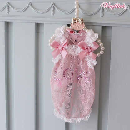 ブルブブ BUL BU-BU LOVE LACE TOP【小型犬 犬服 トップス ノースリーブ セレブ】