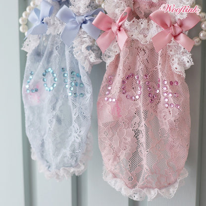 ブルブブ BUL BU-BU LOVE LACE TOP【小型犬 犬服 トップス ノースリーブ セレブ】