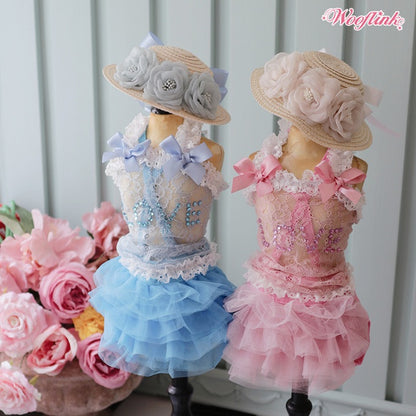ブルブブ BUL BU-BU LOVE LACE TOP【小型犬 犬服 トップス ノースリーブ セレブ】